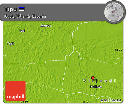 Physical Map of Tipu