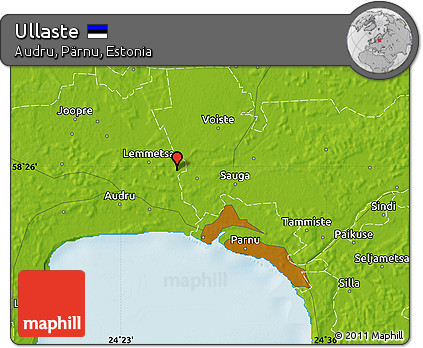Physical Map of Ullaste