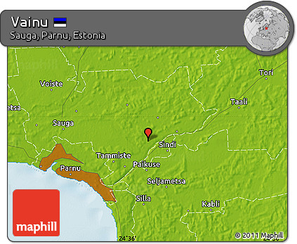 Physical Map of Vainu