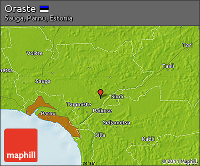 Physical Map of Oraste