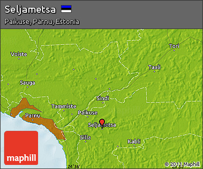 Physical Map of Seljametsa