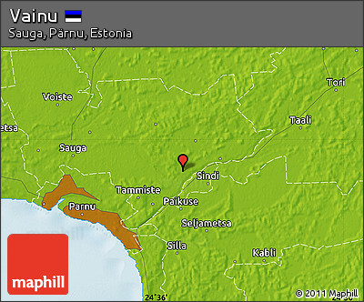 Physical Map of Vainu
