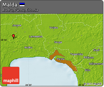 Physical Map of Malda