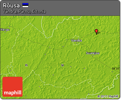 Physical Map of Rõusa