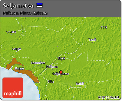Physical Map of Seljametsa