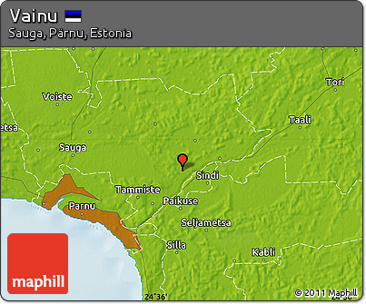 Physical Map of Vainu