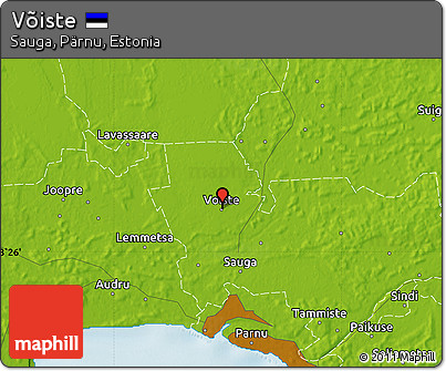 Physical Map of Võiste