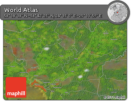 Satellite Map of the Area around 58° 30' 22" N, 24° 43' 30" E