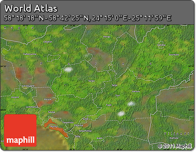 Satellite Map of the Area around 58° 30' 22" N, 24° 43' 30" E