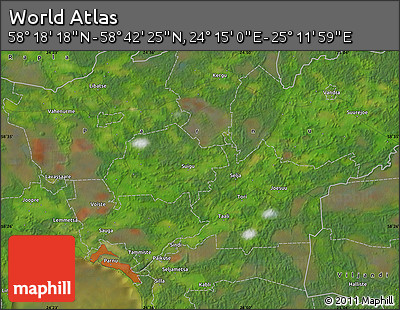 Satellite Map of the Area around 58° 30' 22" N, 24° 43' 30" E