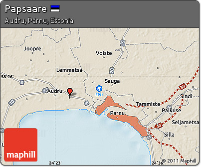 Shaded Relief Map of Papsaare