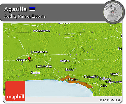 Physical Panoramic Map of Agasilla