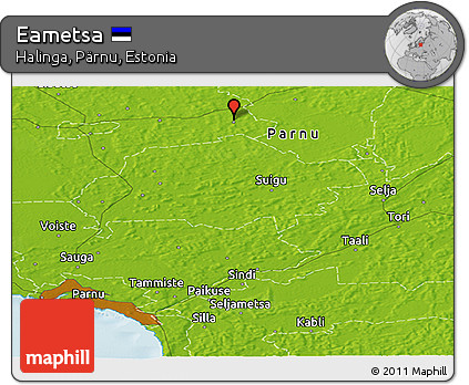 Physical Panoramic Map of Eametsa