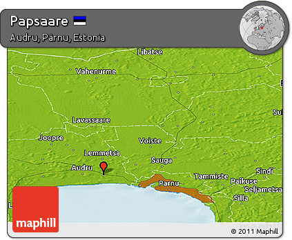 Physical Panoramic Map of Papsaare