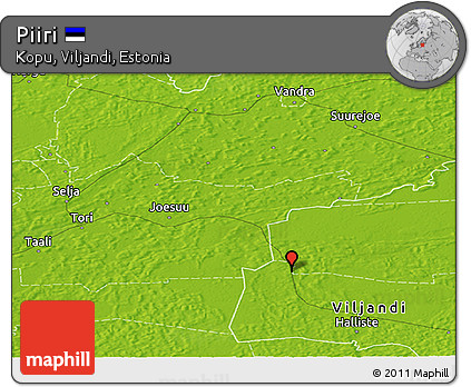 Physical Panoramic Map of Piiri