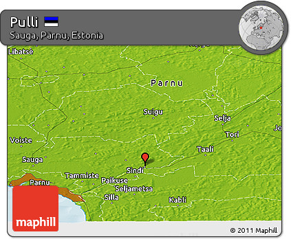 Physical Panoramic Map of Pulli