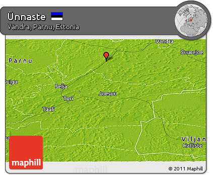 Physical Panoramic Map of Ünnaste