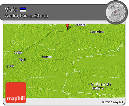 Physical Panoramic Map of Vaki