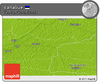 Physical Panoramic Map of Vanaõue