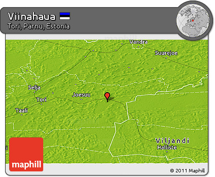 Physical Panoramic Map of Viinahaua