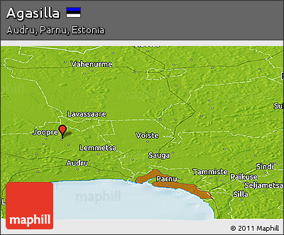 Physical Panoramic Map of Agasilla