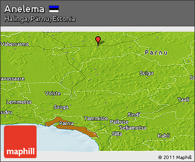 Physical Panoramic Map of Anelema