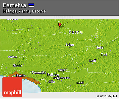 Physical Panoramic Map of Eametsa