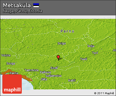 Physical Panoramic Map of Metsaküla