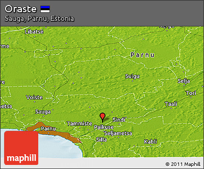 Physical Panoramic Map of Oraste