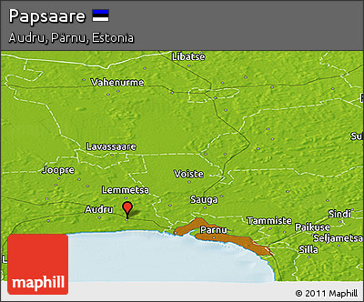 Physical Panoramic Map of Papsaare