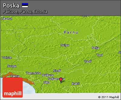 Physical Panoramic Map of Poska