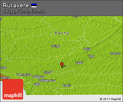 Physical Panoramic Map of Rütavere