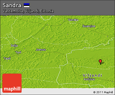 Physical Panoramic Map of Sandra