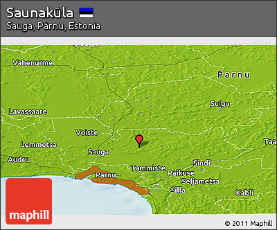 Physical Panoramic Map of Saunaküla