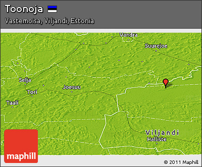 Physical Panoramic Map of Toonoja