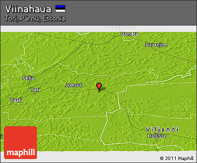 Physical Panoramic Map of Viinahaua
