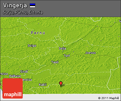 Physical Panoramic Map of Vingerja