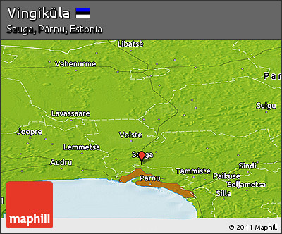 Physical Panoramic Map of Vingiküla