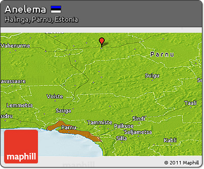 Physical Panoramic Map of Anelema