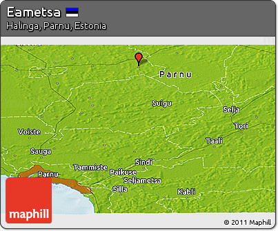 Physical Panoramic Map of Eametsa