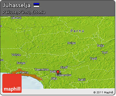 Physical Panoramic Map of Juhasselja