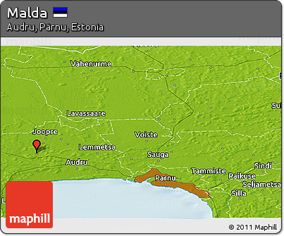 Physical Panoramic Map of Malda