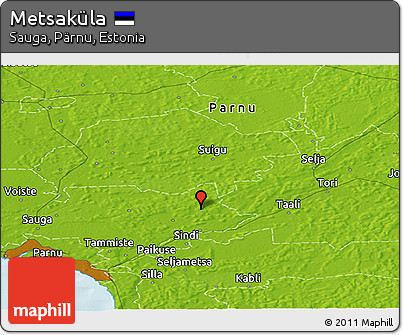 Physical Panoramic Map of Metsaküla