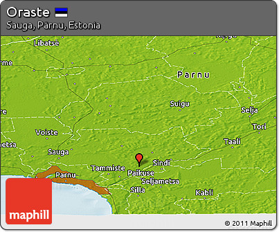 Physical Panoramic Map of Oraste