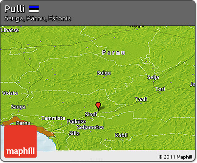 Physical Panoramic Map of Pulli