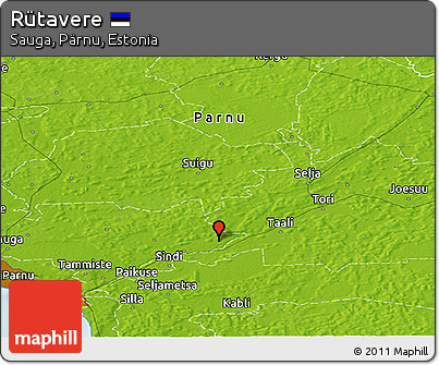 Physical Panoramic Map of Rütavere