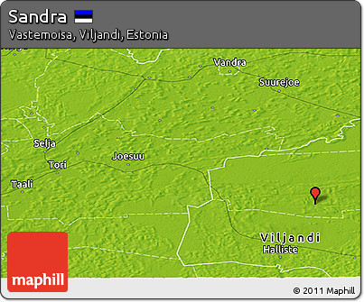 Physical Panoramic Map of Sandra