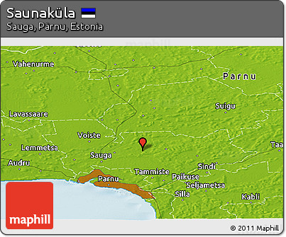 Physical Panoramic Map of Saunaküla