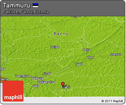 Physical Panoramic Map of Tammuru