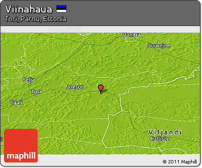 Physical Panoramic Map of Viinahaua